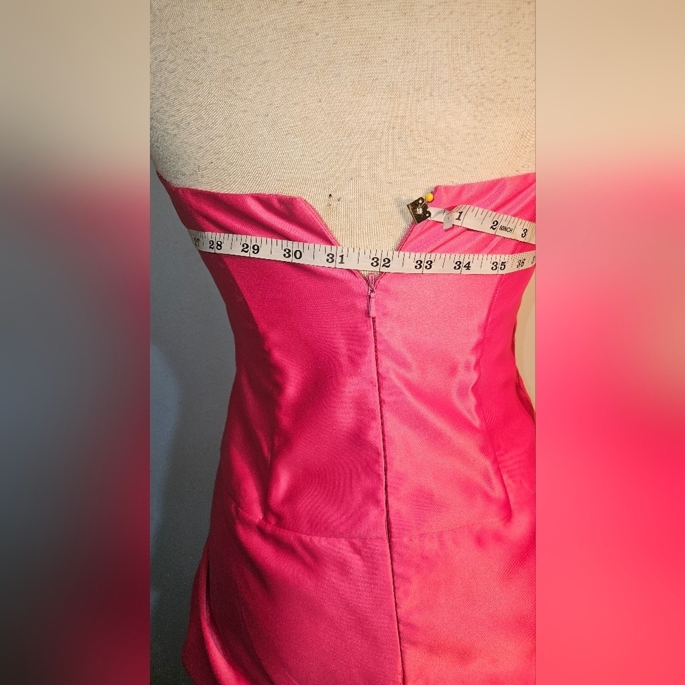 Source Unknown Vibrant Pink Strapless Dress - Picture 6 of 6